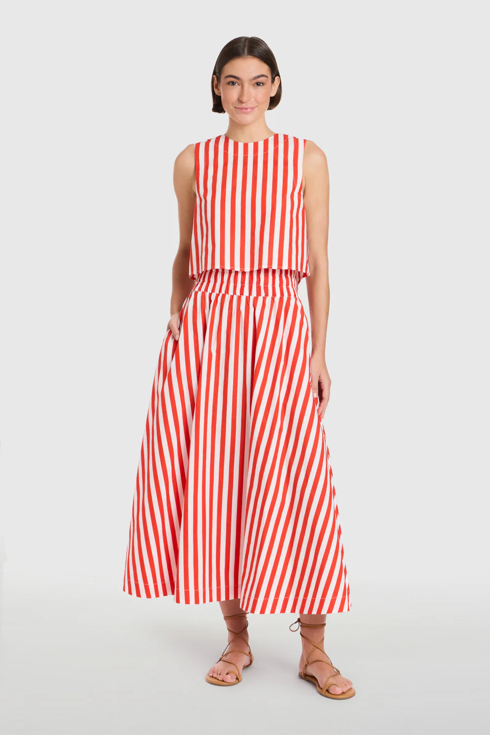 Pavilion Skirt - Red Stripes