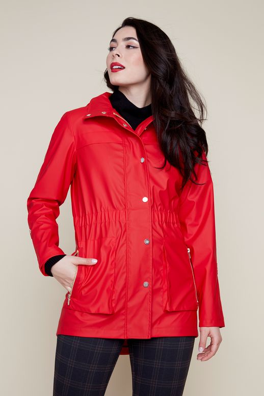 Knit Rain Jacket- Berry Red