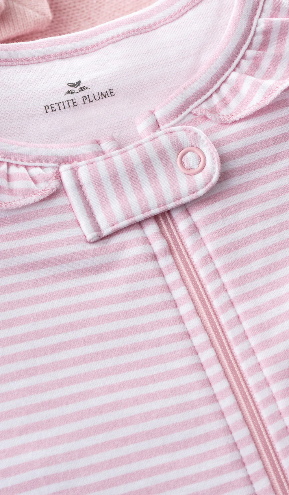 Pima Snug Fit Romper- Pink Stripe