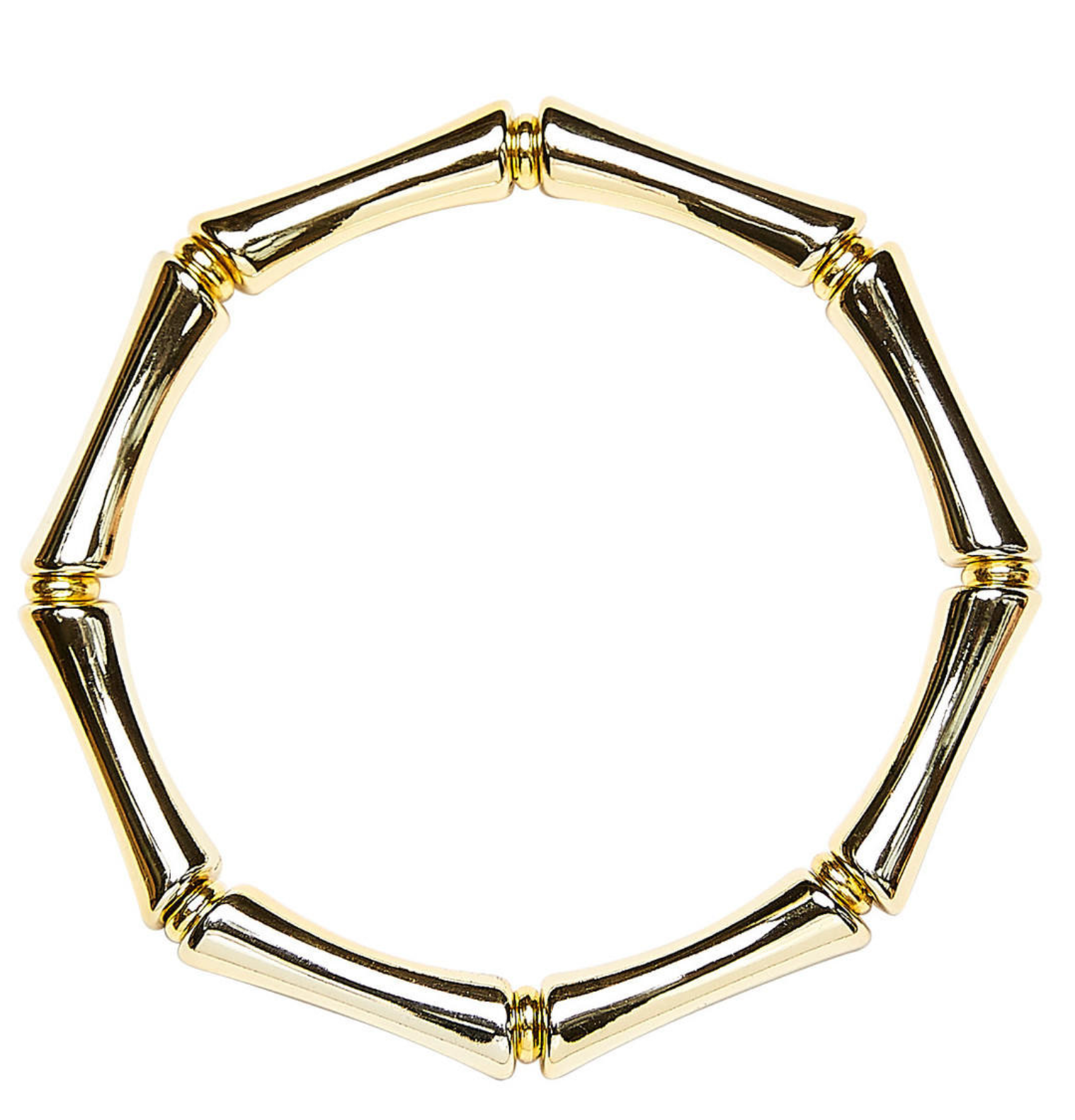 The Lucy Acrylic Bamboo Bracelet - Gold