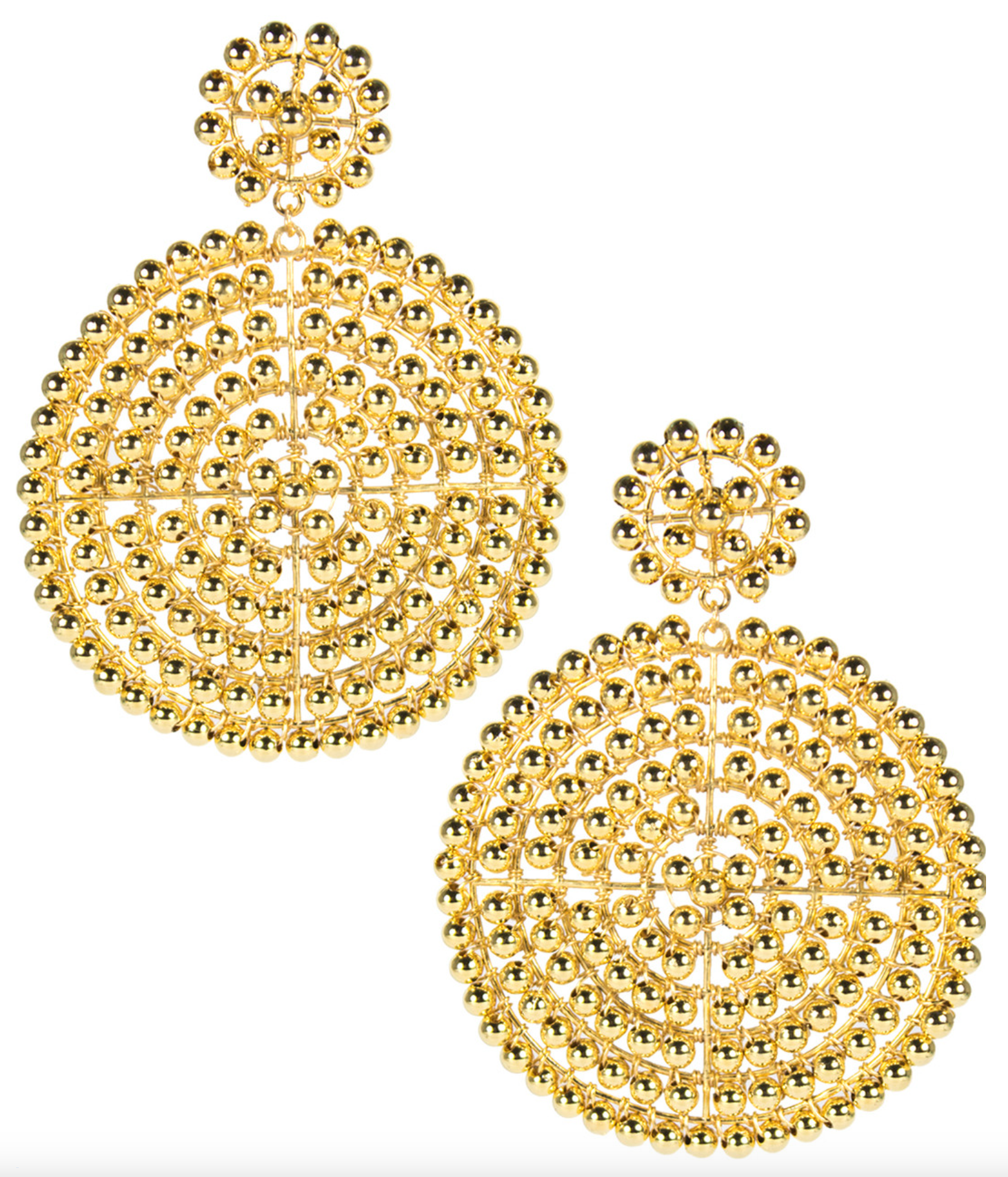 Gold Disc Earrings