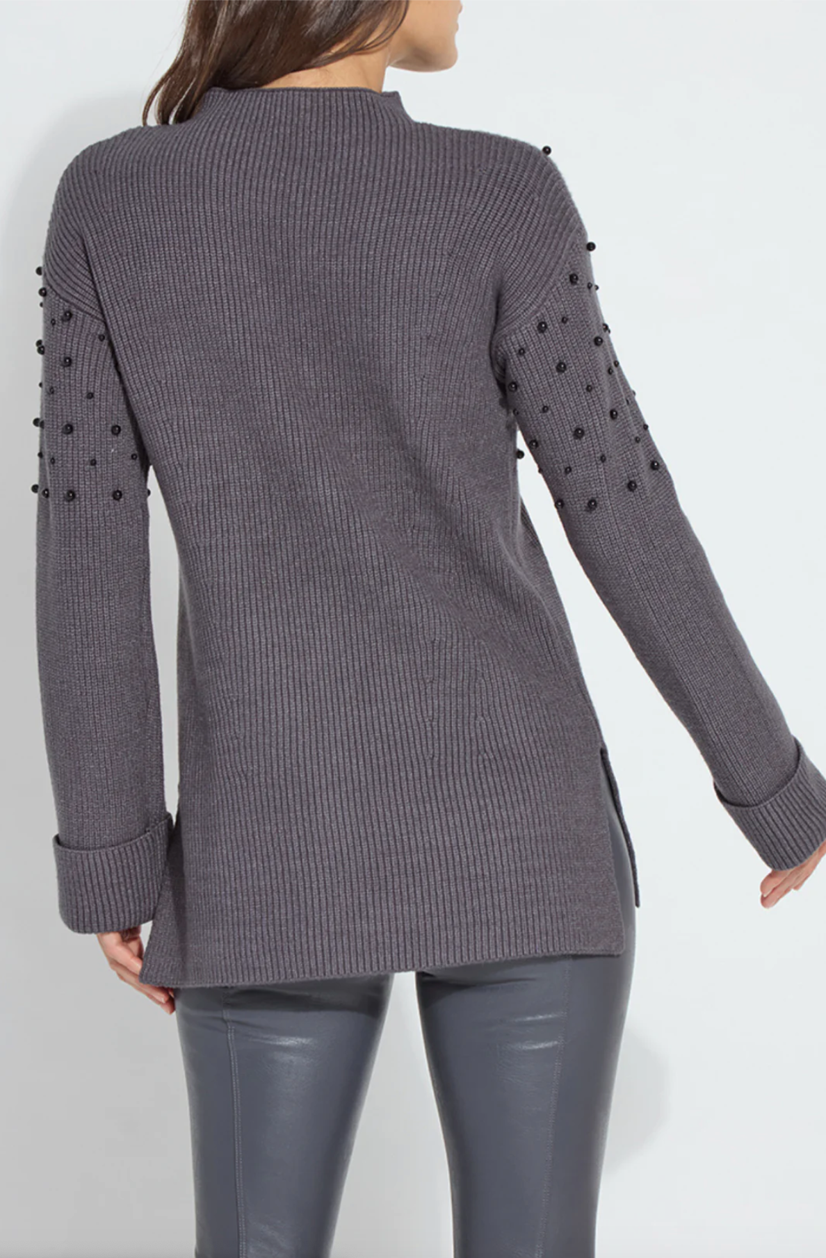 Winona Pearl Pullover Sweater - Grey Melange