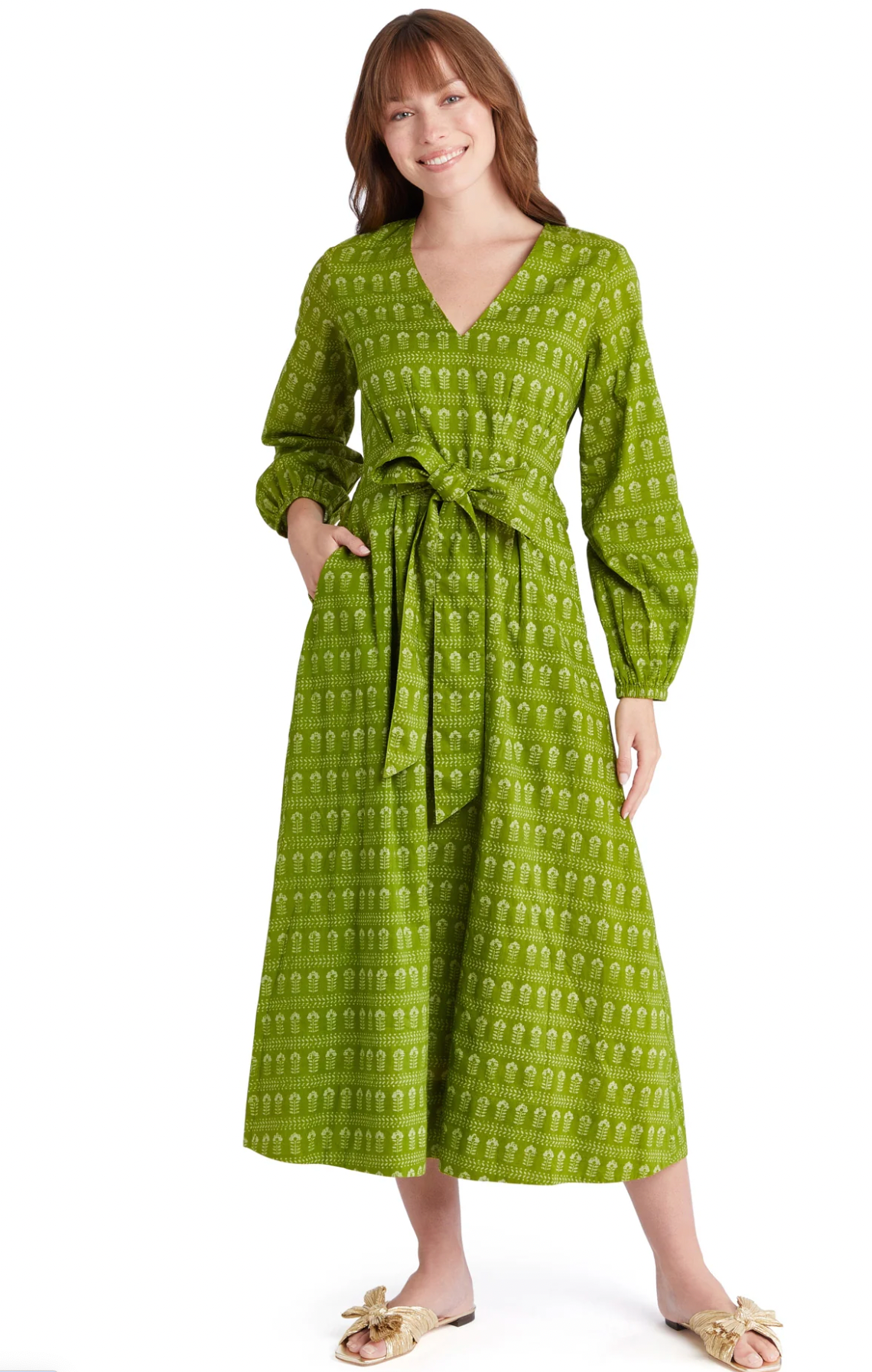 Adler Dress - Dark Mossy Springs