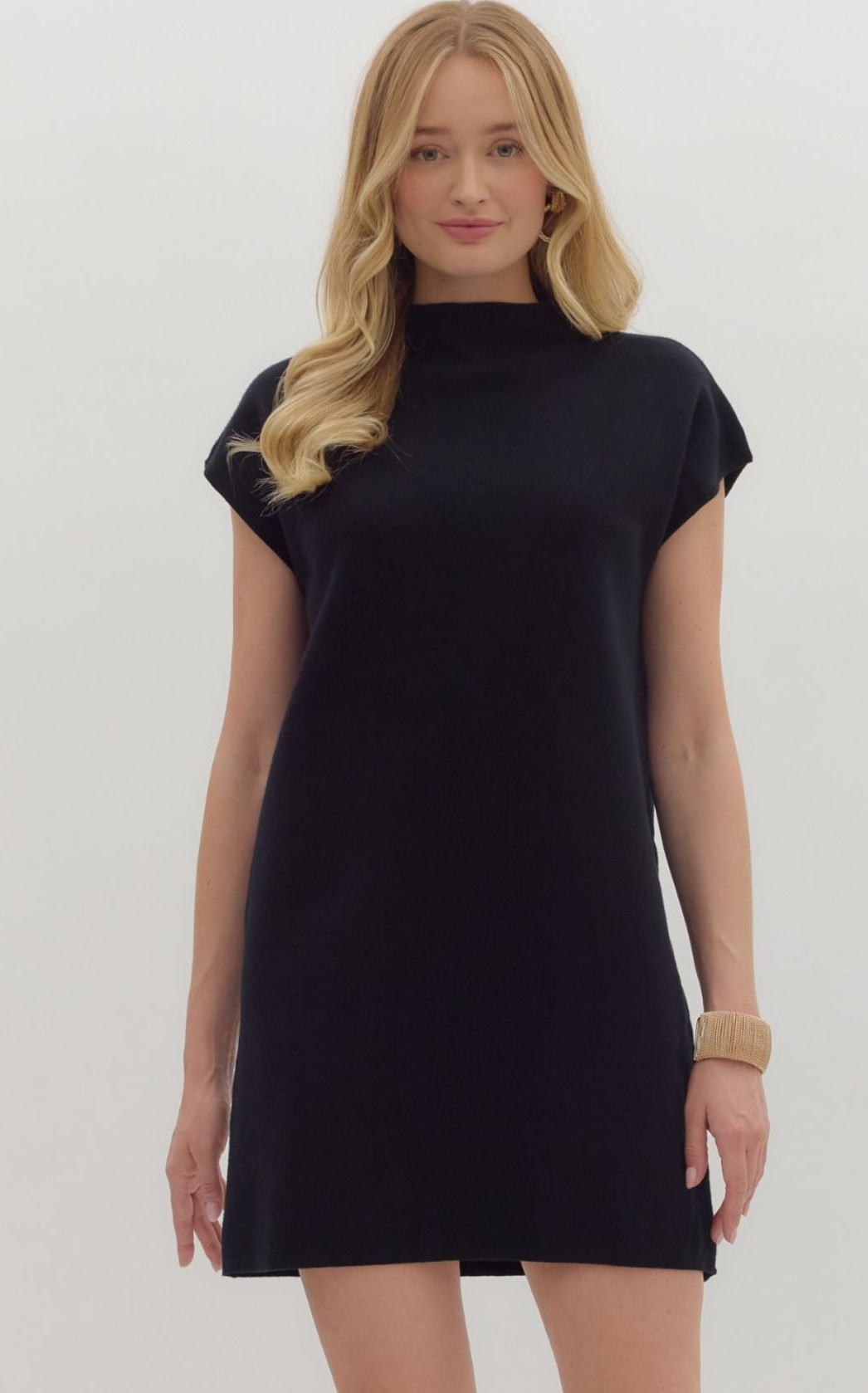 The Sofie Mock Neck Sweater Dress - Three Colors