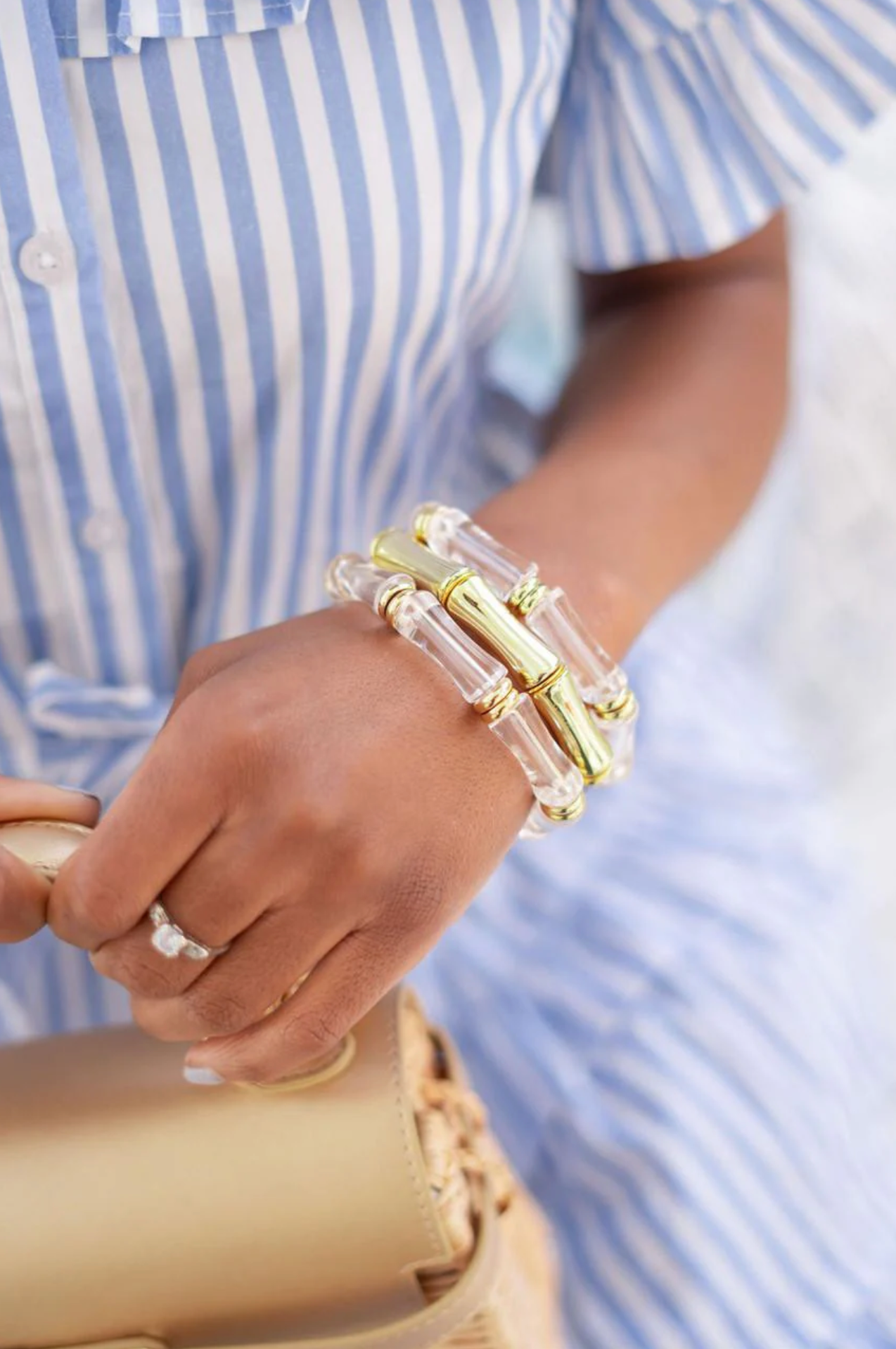 Logan - Bamboo Acrylic Bracelet - Two Colors