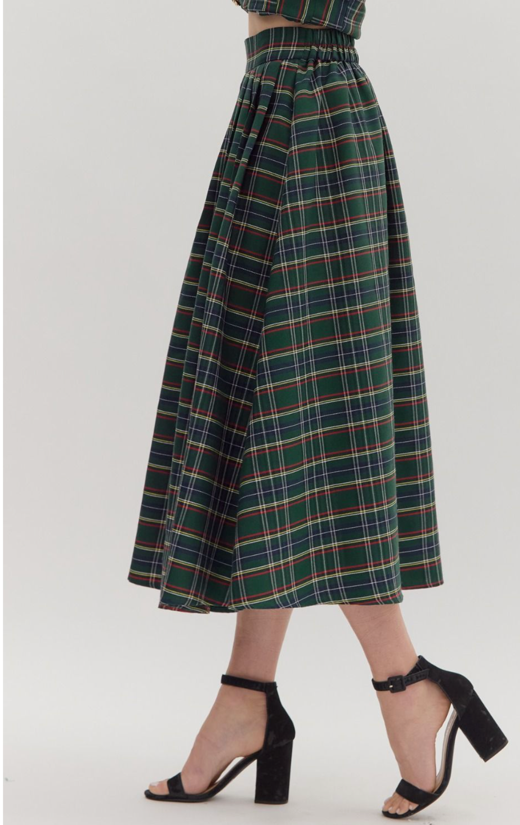 The Peggy Midi Plaid Skirt