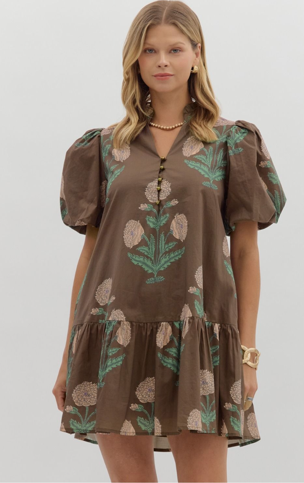 The Stella Dress - Brown