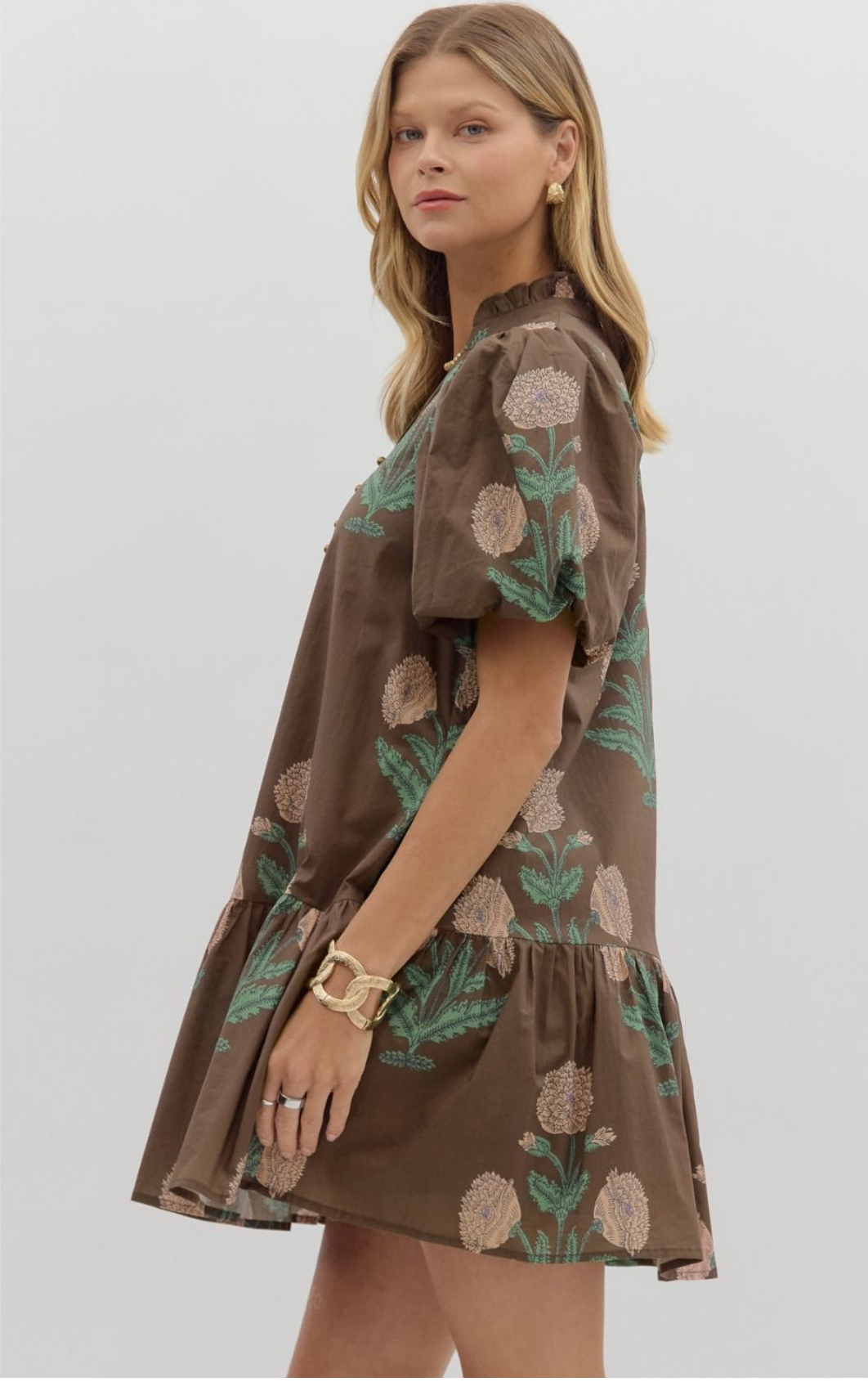 The Stella Dress - Brown