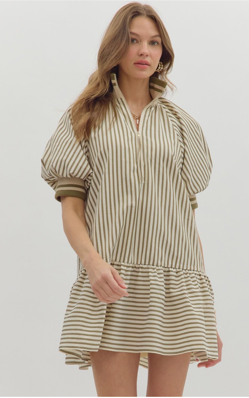 The Dolly Dress - Olive