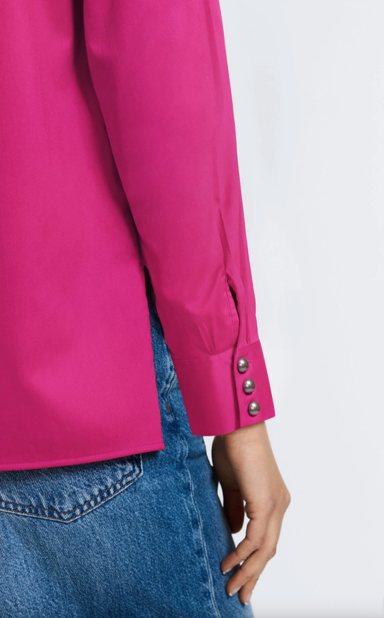 Pearl No Iron Stretch Matte Sateen Long Sleeve Shirt - Pink Tourmaline