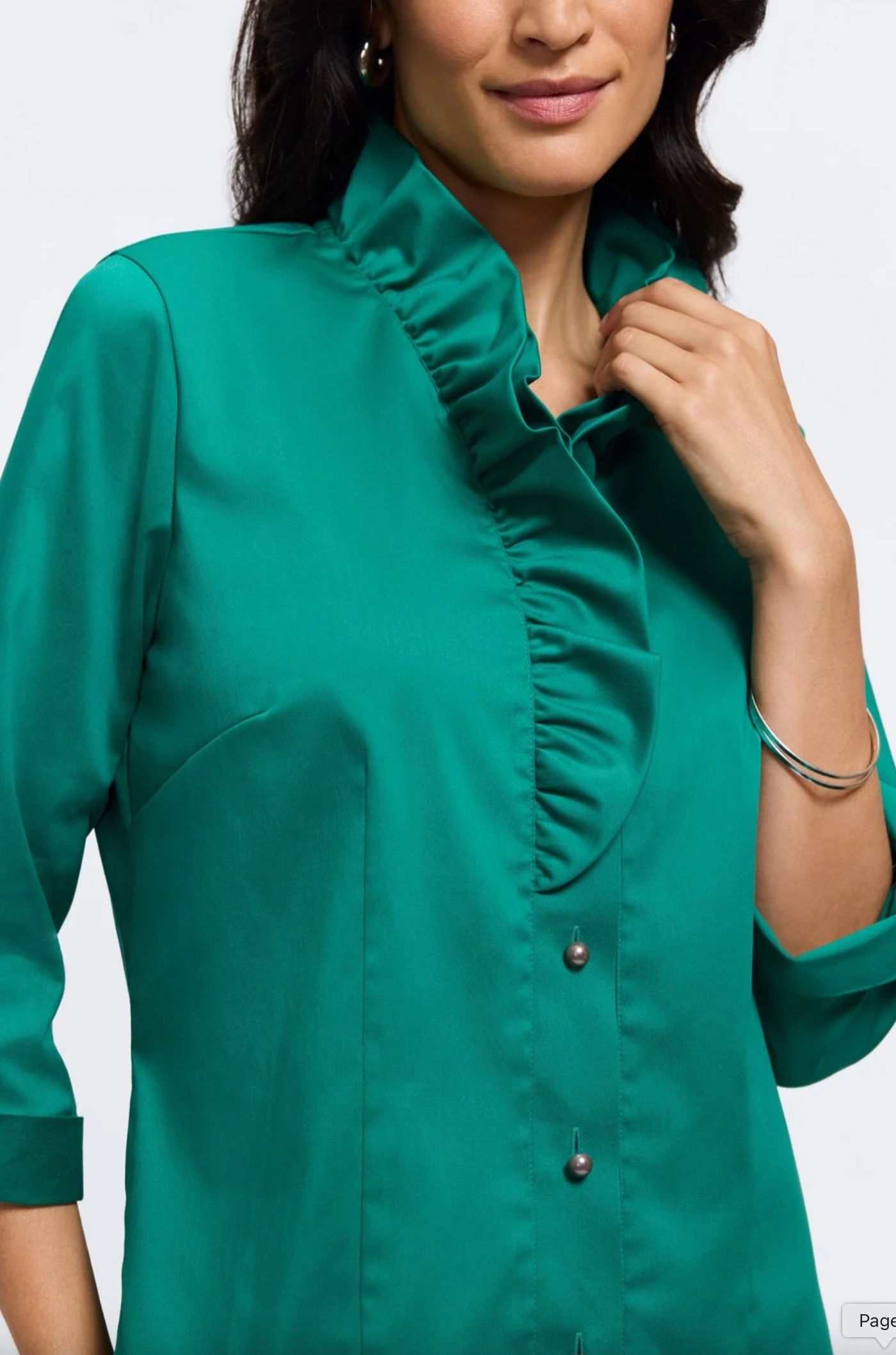 Edith Stretch Matte Sateen 3/4 Sleeve Shirt Jacket - Two Colors