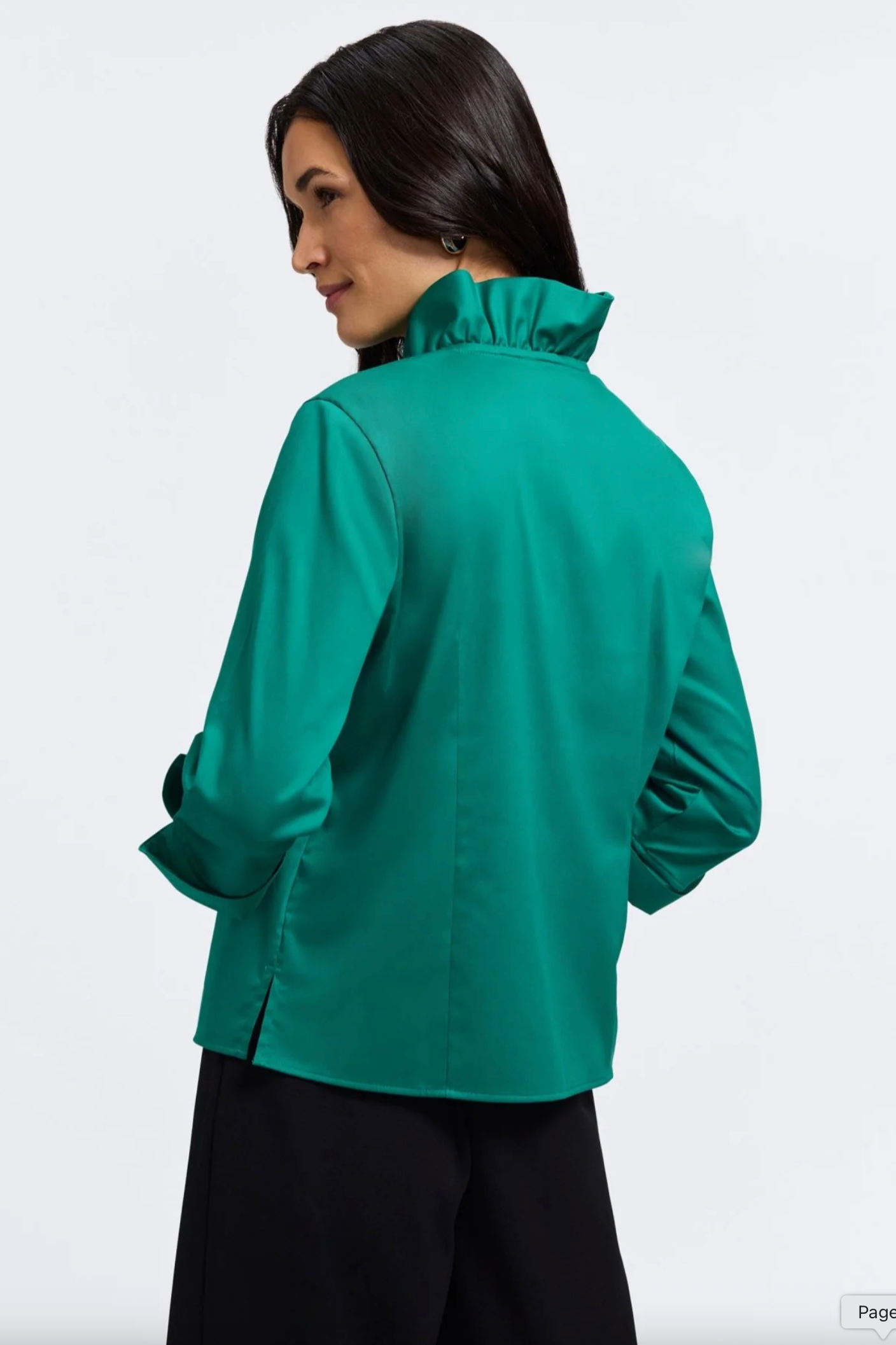 Edith Stretch Matte Sateen 3/4 Sleeve Shirt Jacket - Two Colors