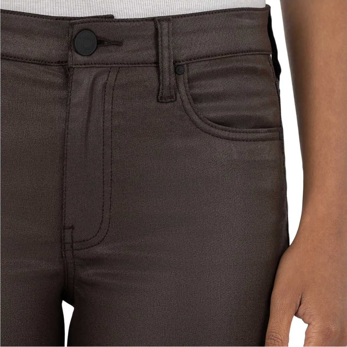 Kelsey High Rise Ankle Flare - Chocolate