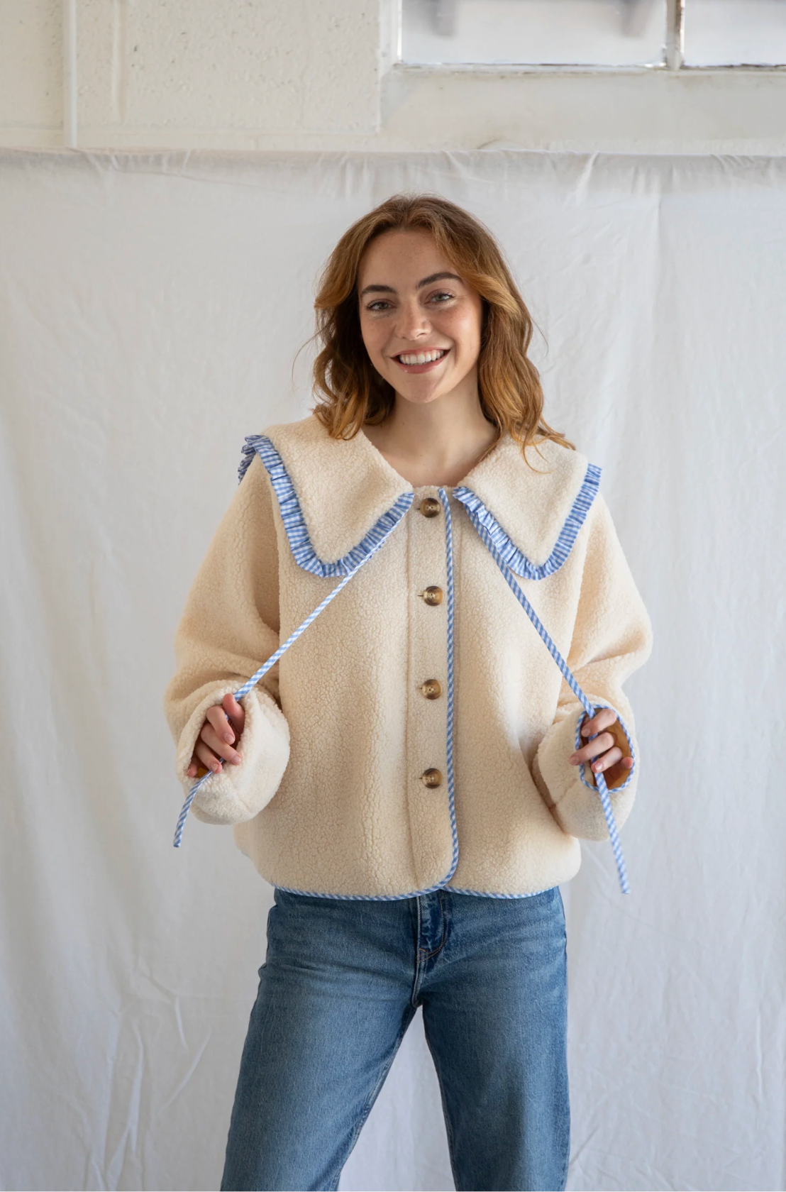 The Thea Jacket - Blue Gingham