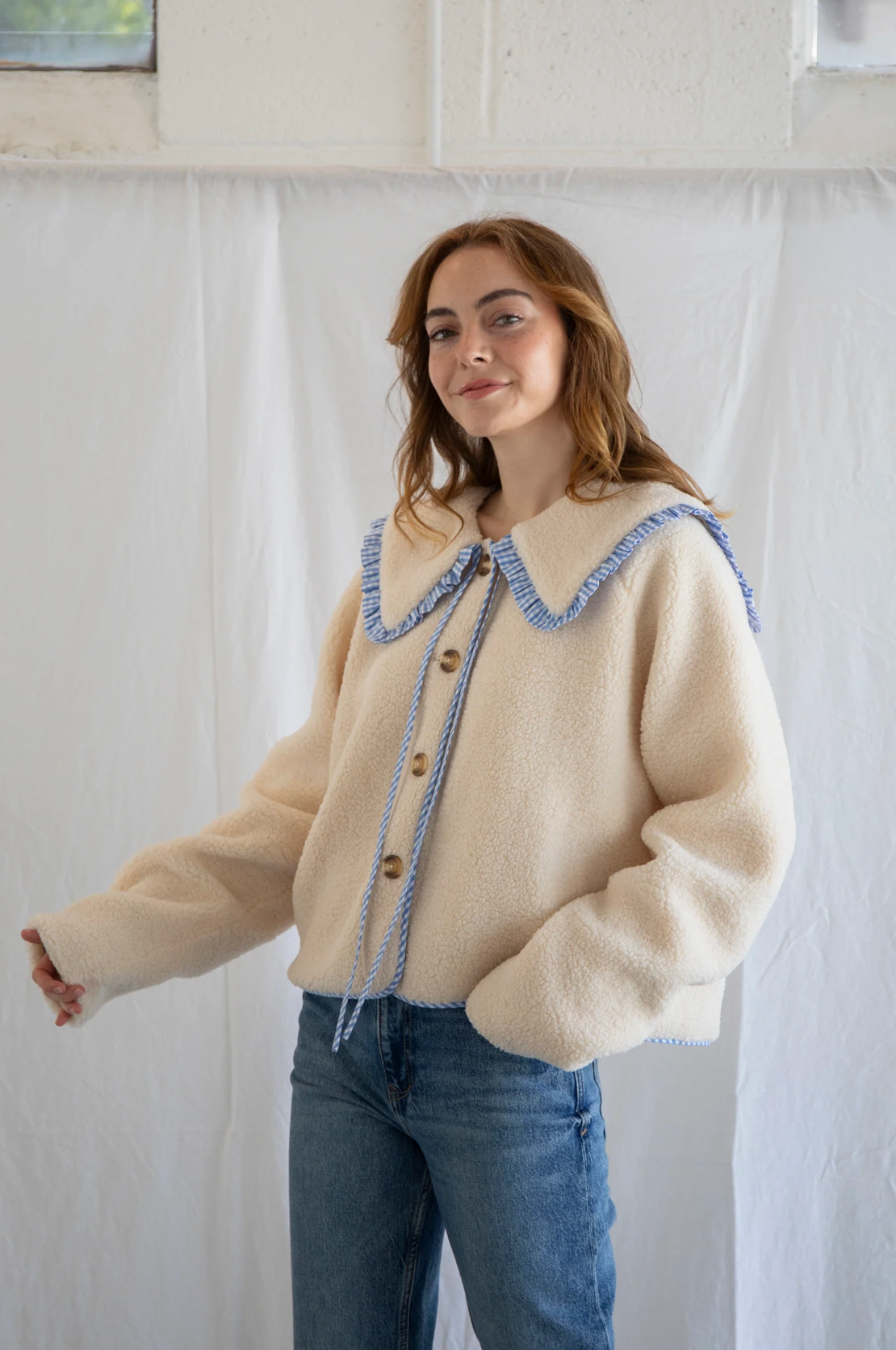 The Thea Jacket - Blue Gingham