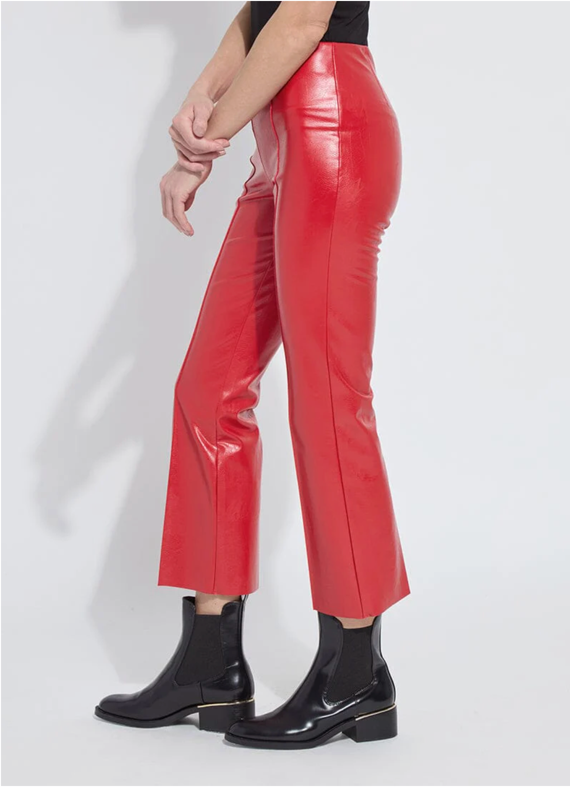 Ankle Elysse Vegan Leather Pant - Extra Ordinary Red