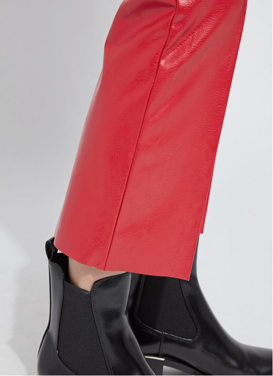 Ankle Elysse Vegan Leather Pant - Extra Ordinary Red