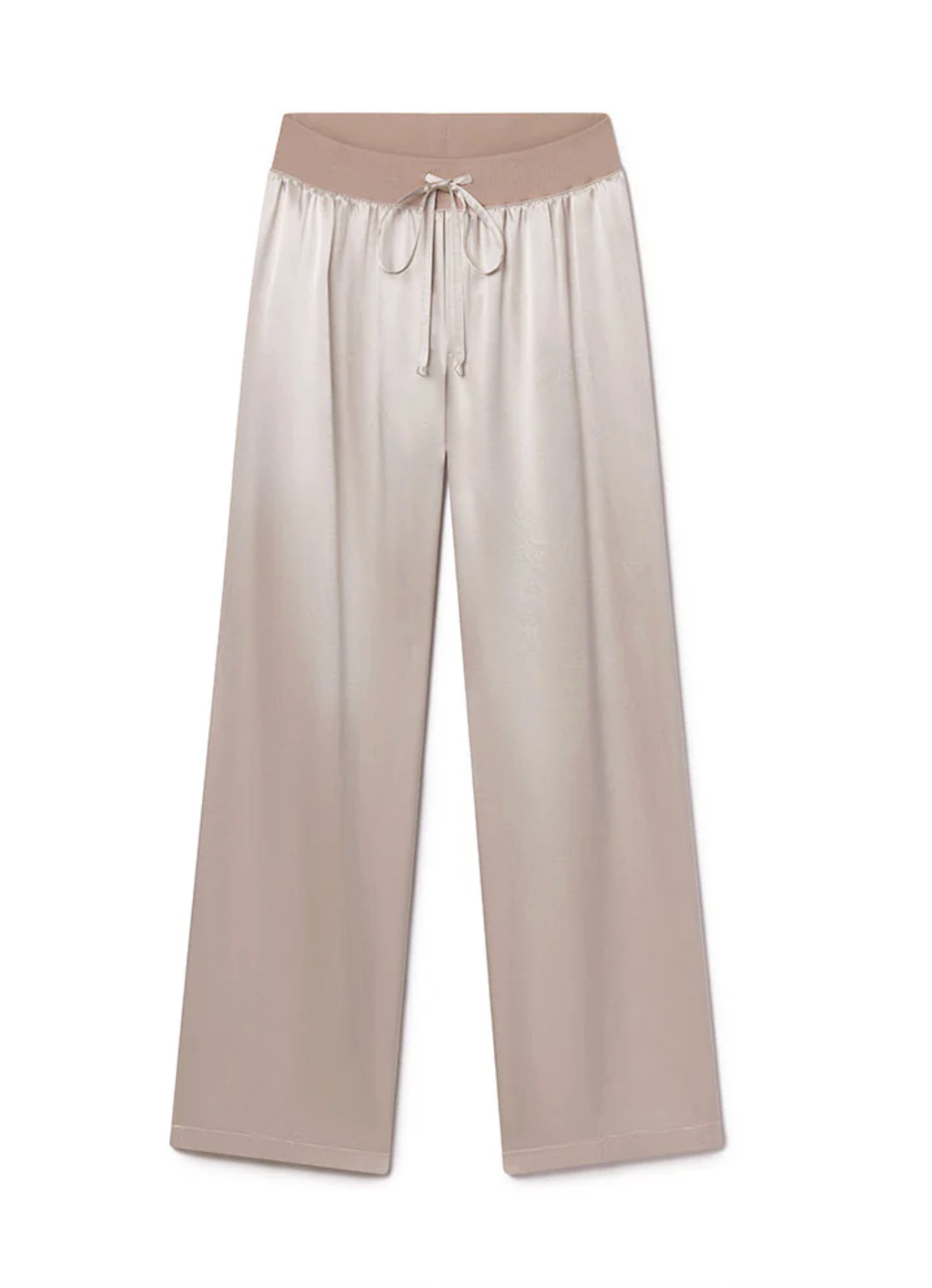 The Roxanne Shortsleeve Satin Pajama Set - Cloudy Mocha