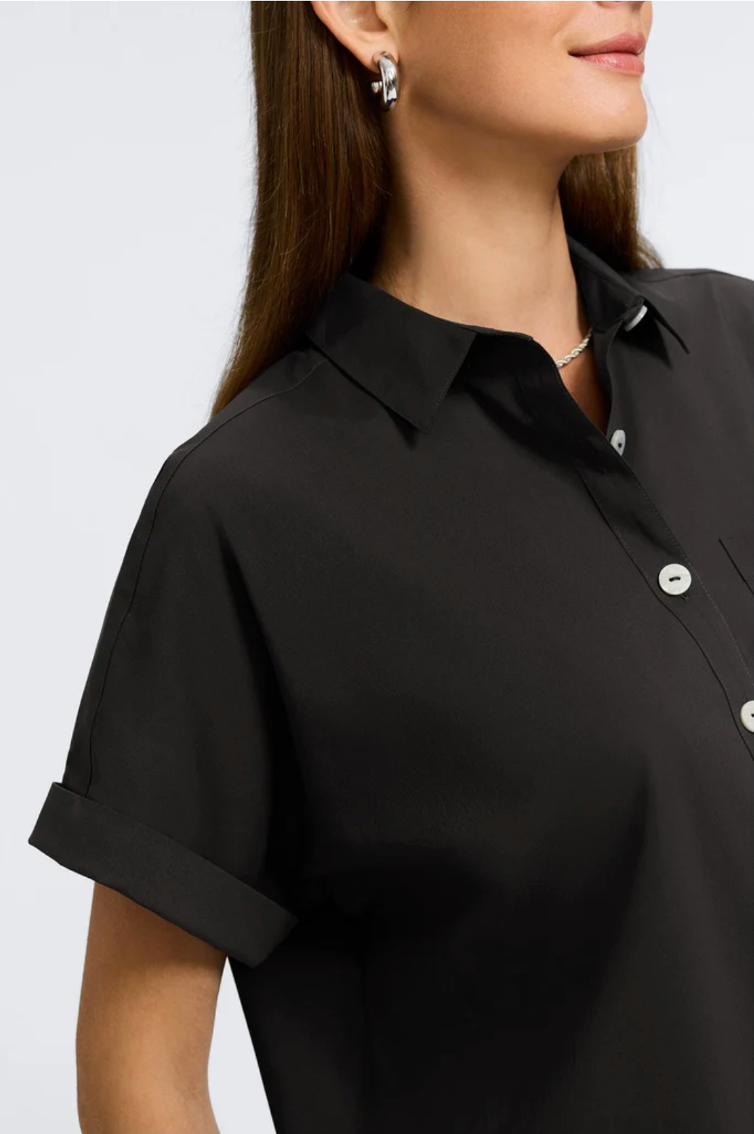 Abigail No Iron Stretch Short Sleeve Shirt - Two Colors