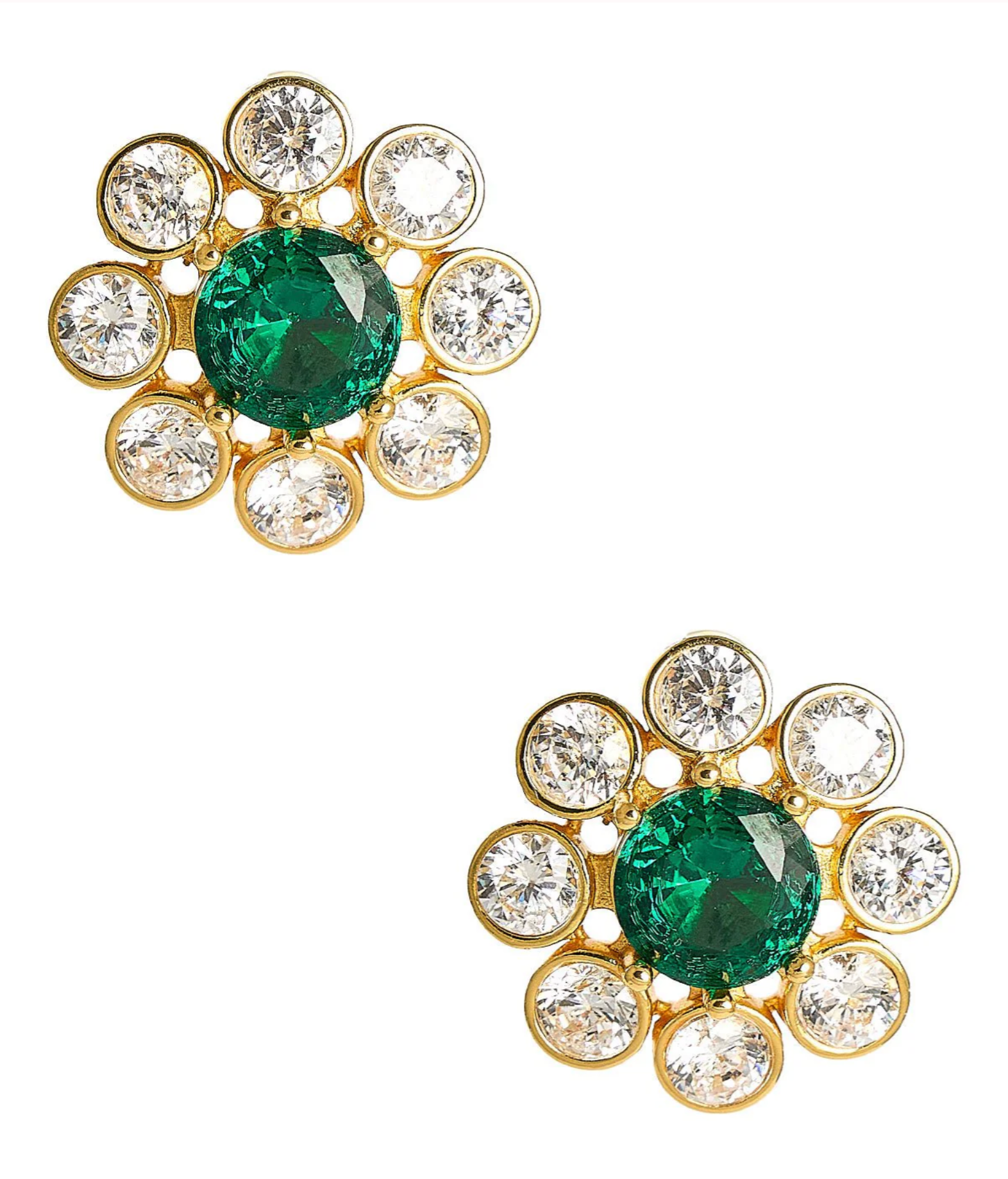 The Kelly Emerald Stud Earrings