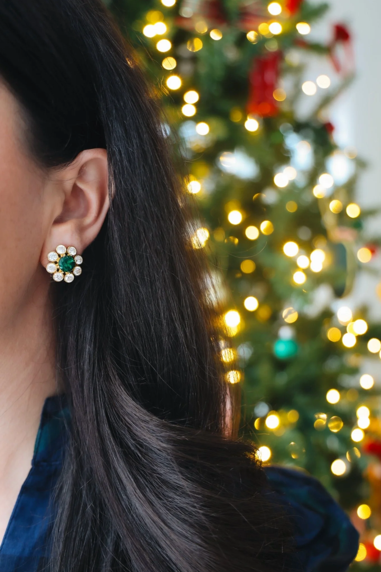 The Kelly Emerald Stud Earrings