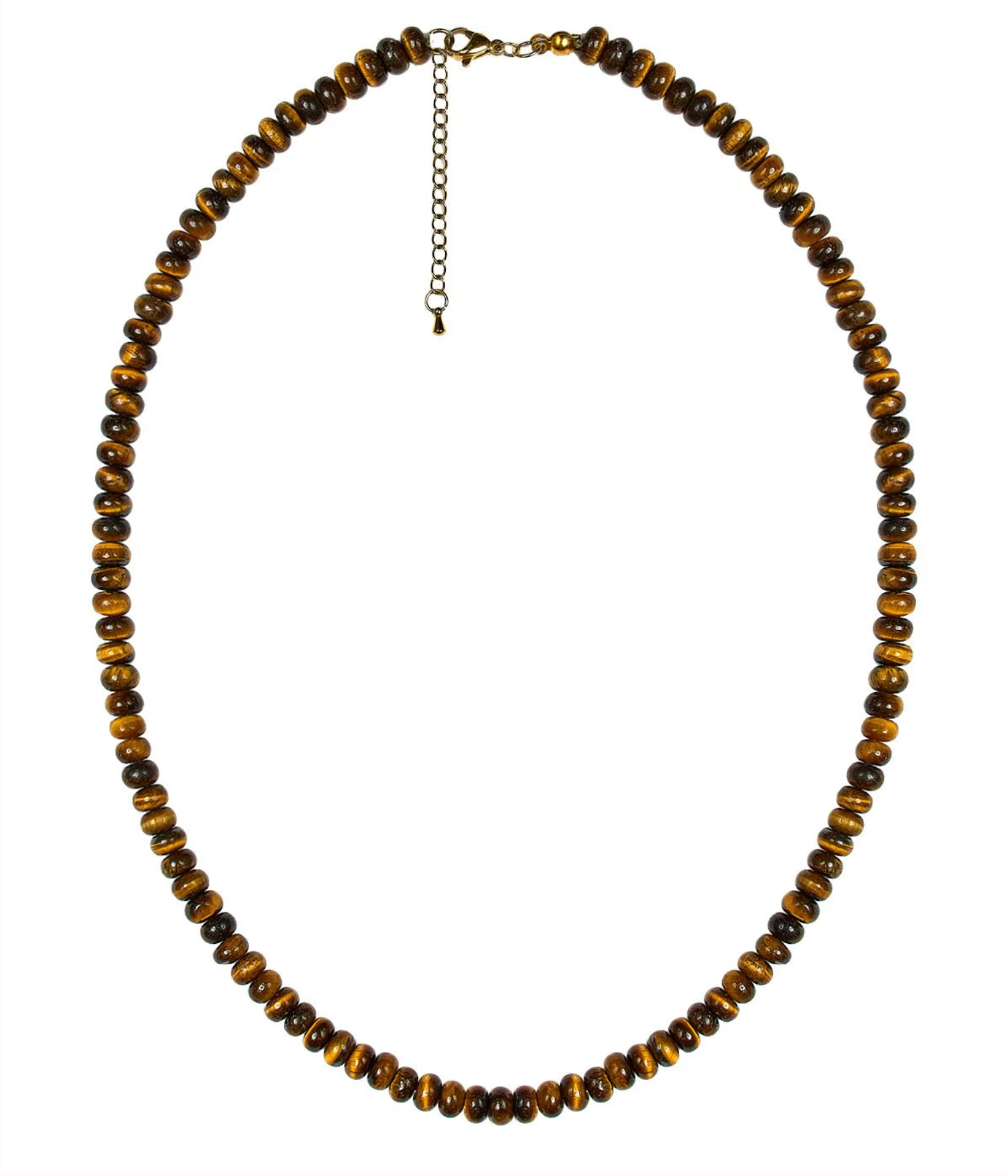 The Tiger Eye Beaded Necklace - 8mm