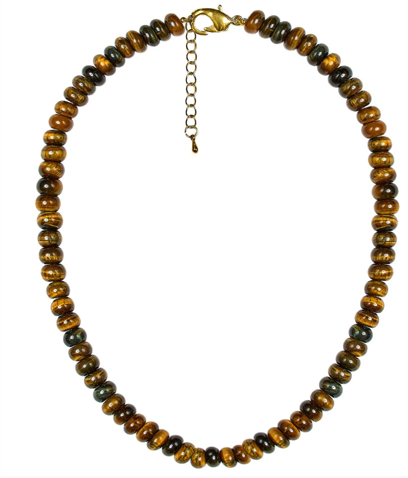 The Tiger Eye Beaded Necklace - 10mm