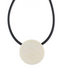 Necklace with a large white stone pendant on a white background