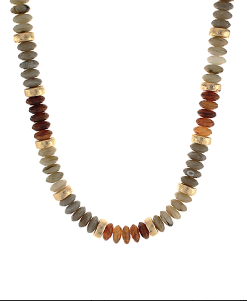 The Anne Necklace - Brown Multi