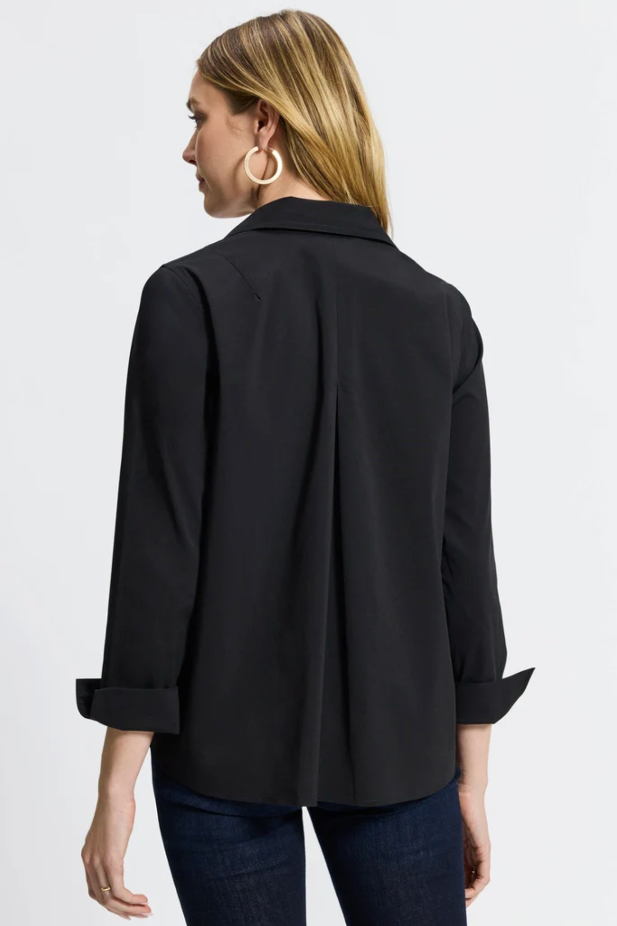 Agnes Stretch No Iron Popover Long Sleeve Shirt - Two Colors