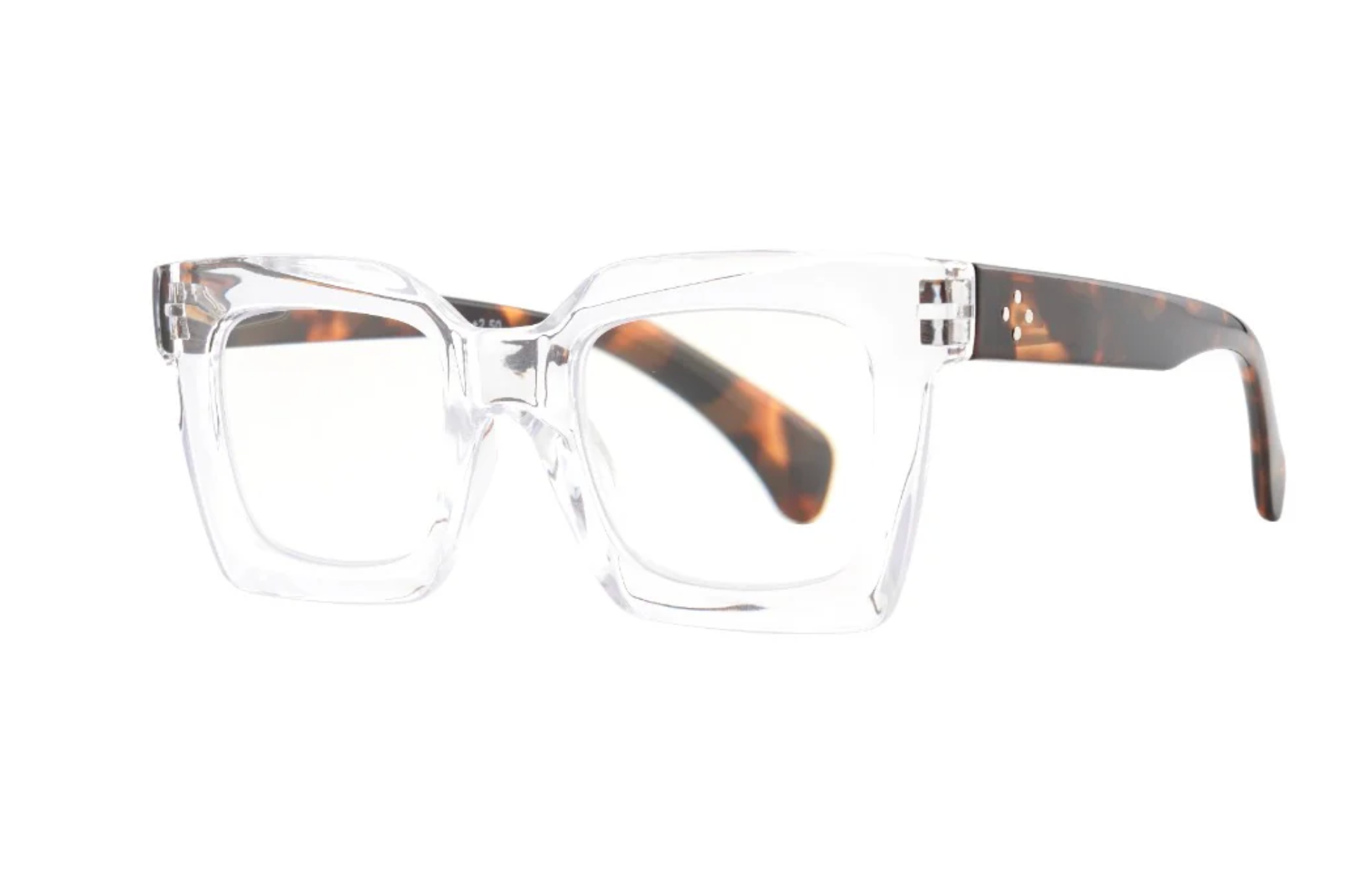 Fiona Reading Glasses - Clear with Tortoise Temples