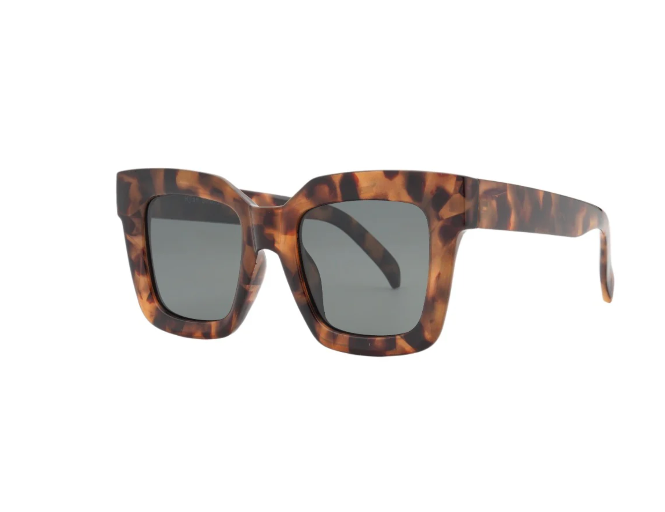Ellie Sunglasses - Tortoise with Green Lens
