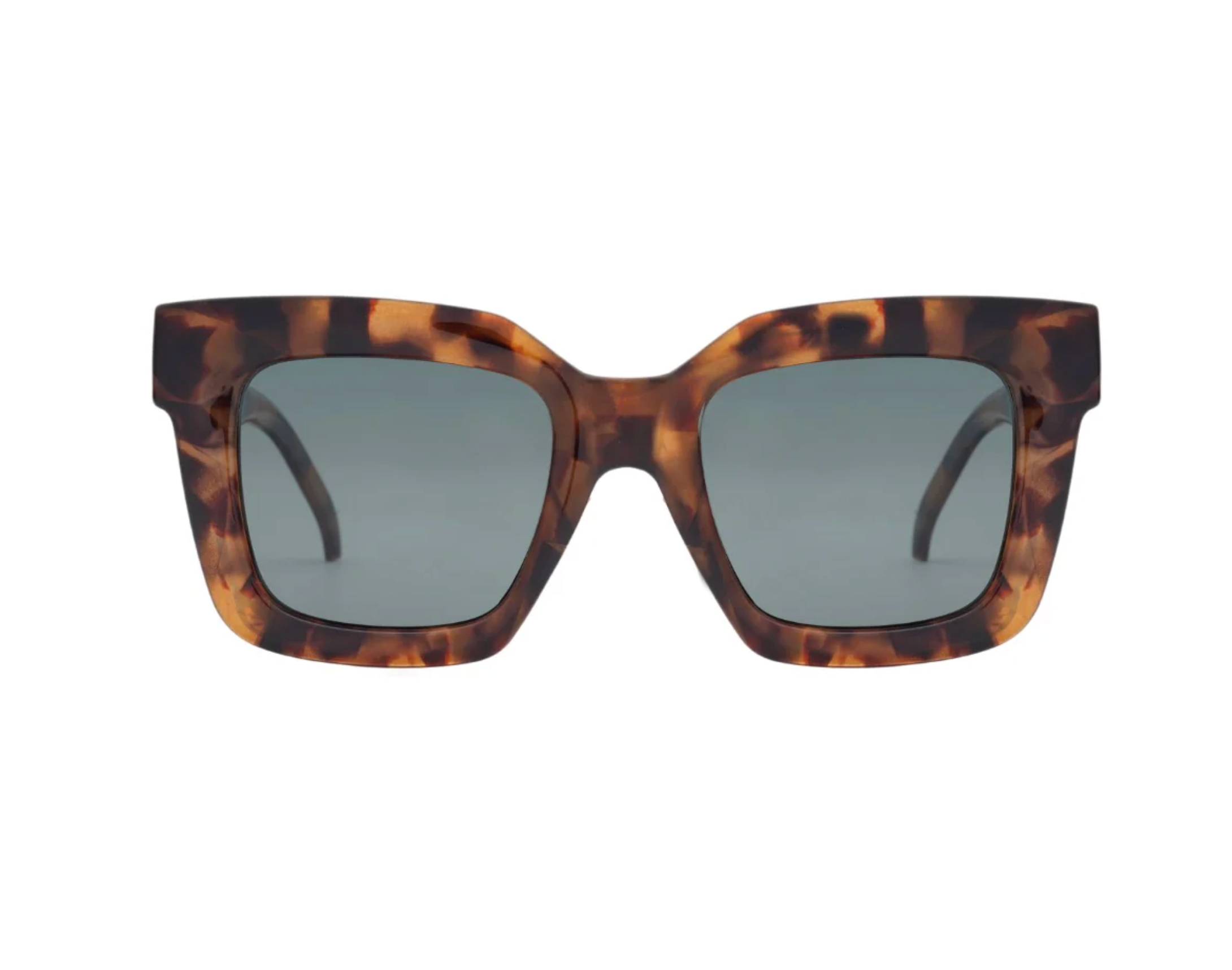 Ellie Sunglasses - Tortoise with Green Lens