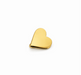 Gold heart-shaped object on a white background