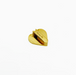 Gold heart-shaped object on a white background