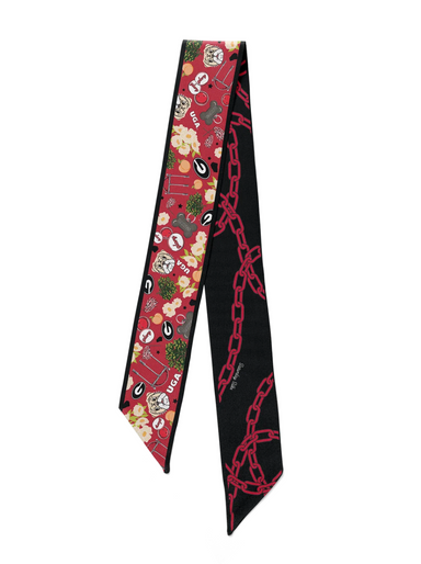TWILLY BLACK WITH UGA PRINT ALL OVER WITH LOGOS