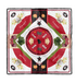 Decorative scarf with UGA and Georgia-themed designs on a white background