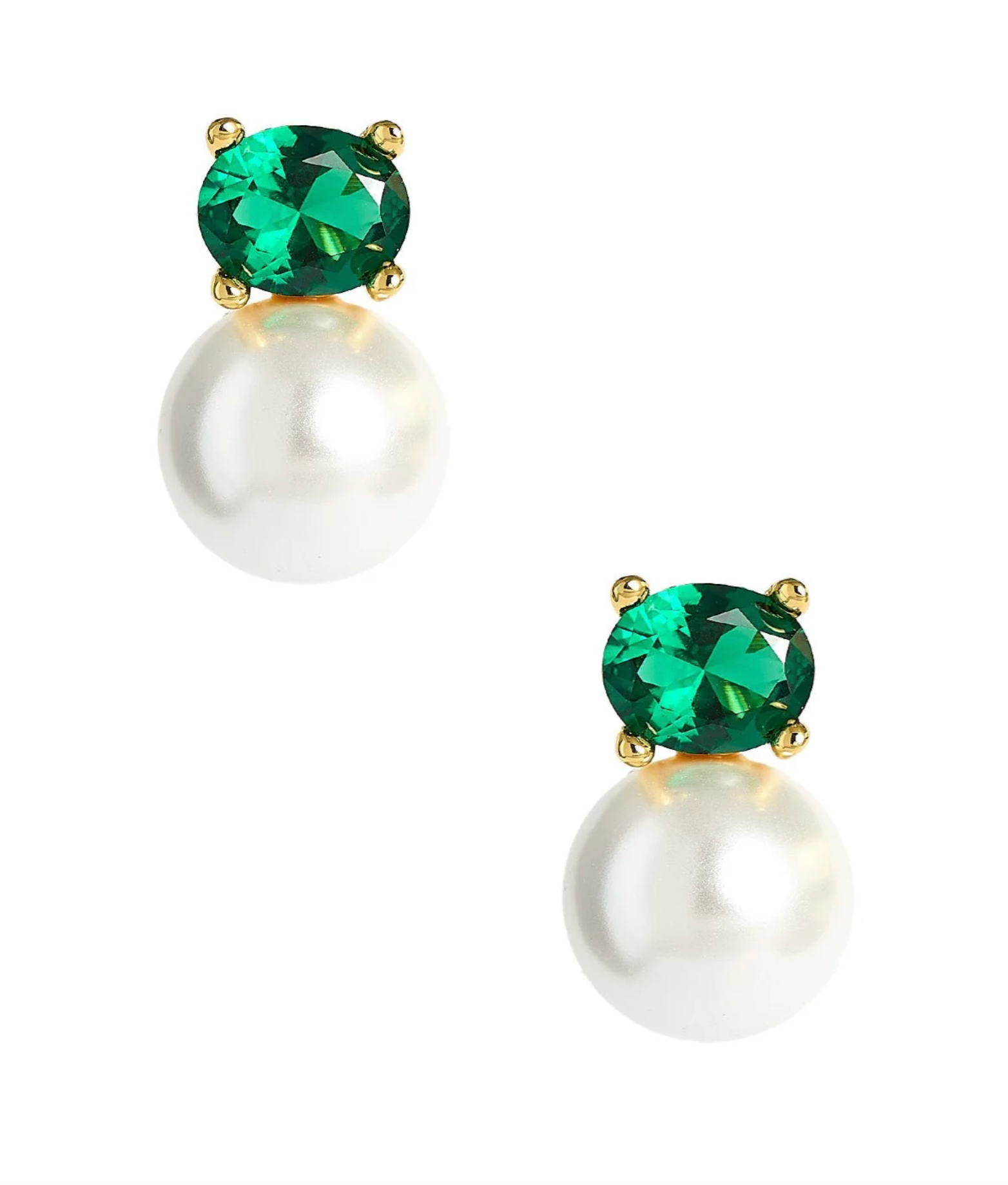 Abby Double Earring in Emerald