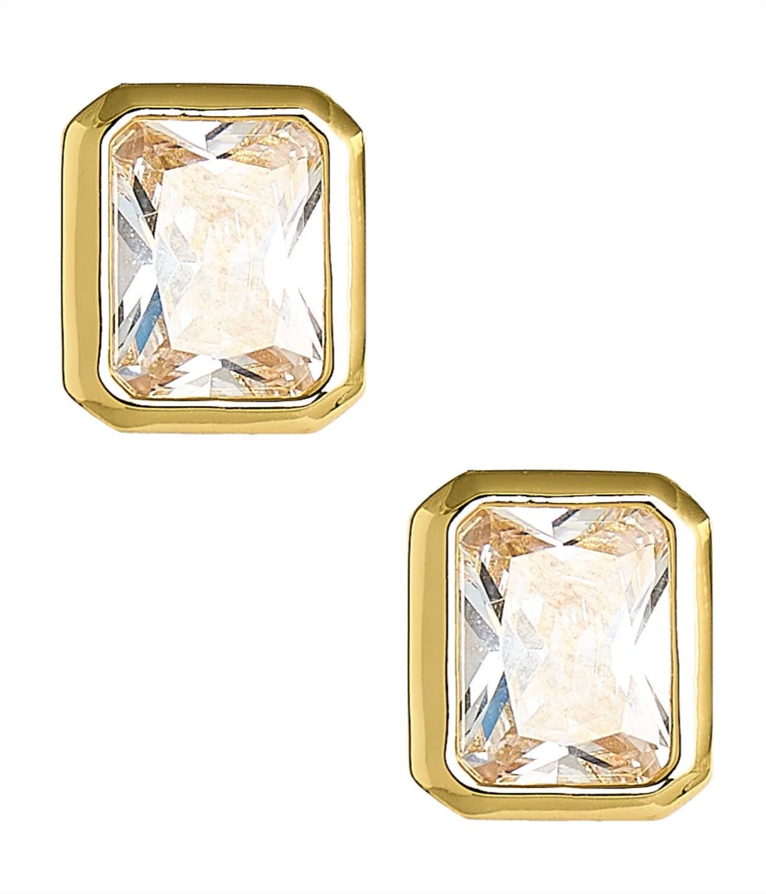 Large Rectangle Bezel Stud