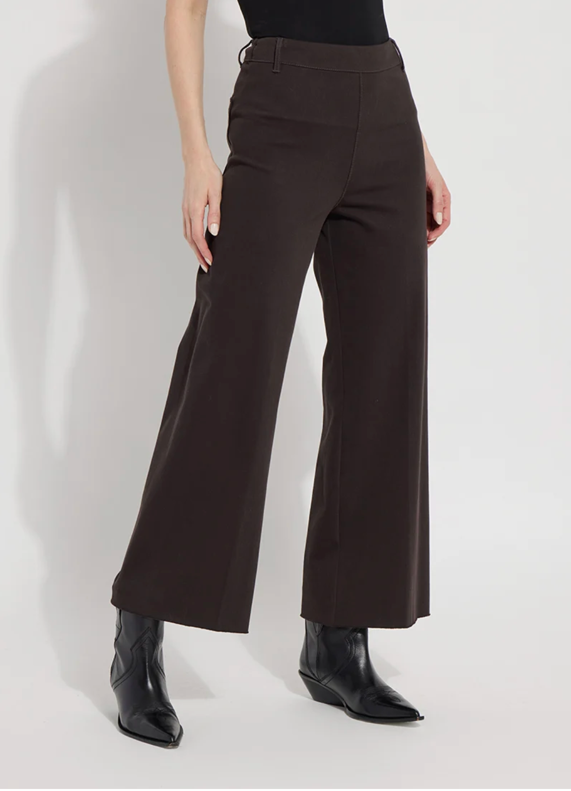 Erin Hi Waist Wide Leg Denim - Double Espresso