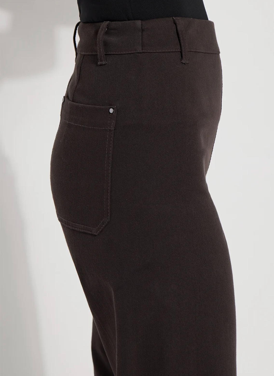 Erin Hi Waist Wide Leg Denim - Double Espresso