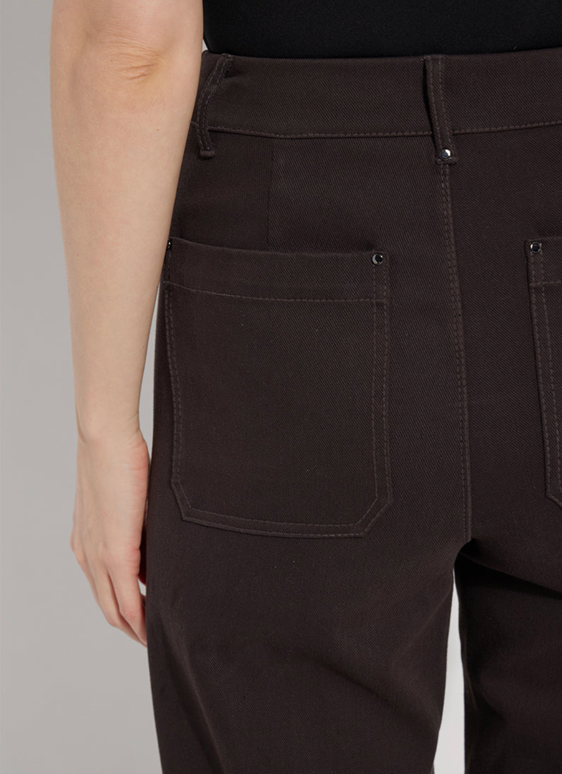 Erin Hi Waist Wide Leg Denim - Double Espresso