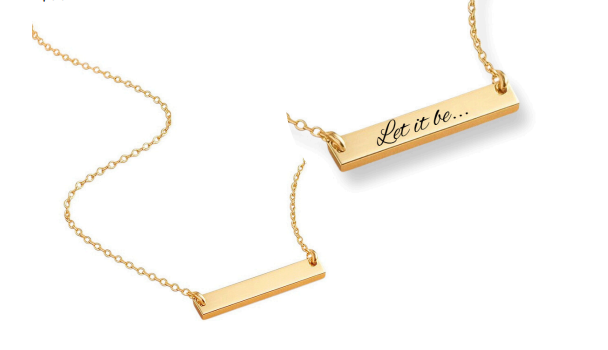 Engravable Bar Necklace