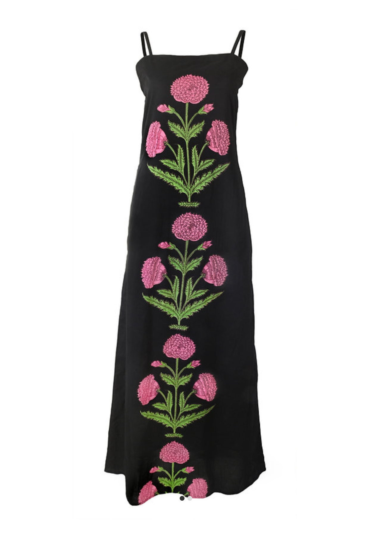 The Sarah Ann - Black with Pink Florals