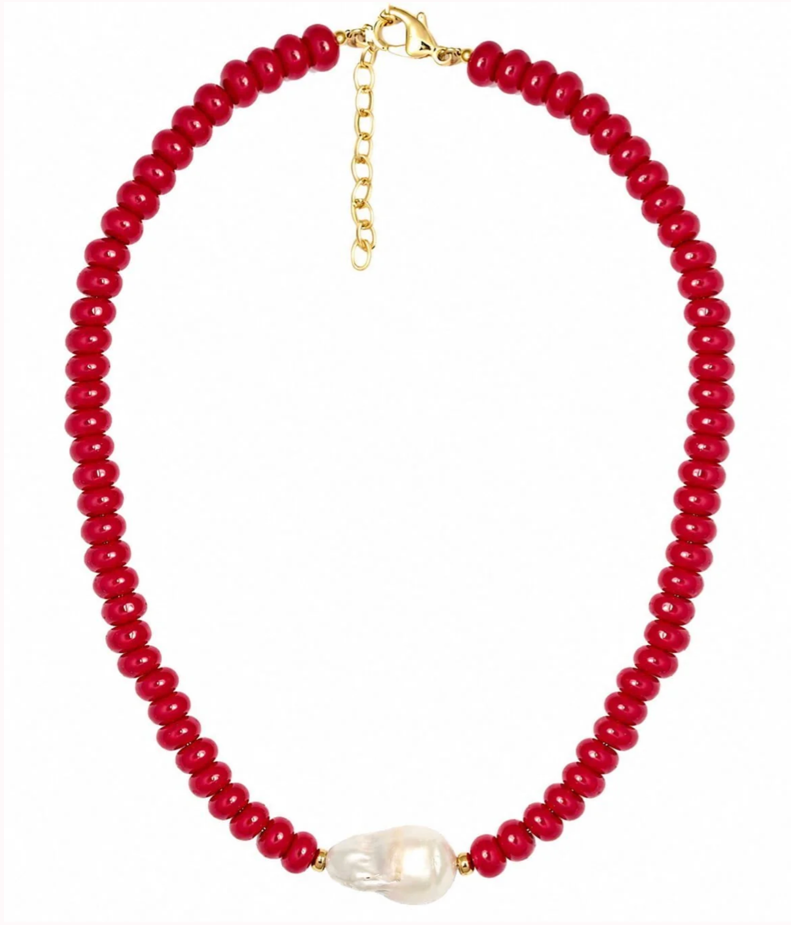Suzie Quartz Beaded Necklace with Freshwater Pear - Seven Colors