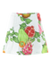 Skirt with colorful fruit pattern on a white background