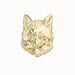 Gold wolf head wall decor on a white background
