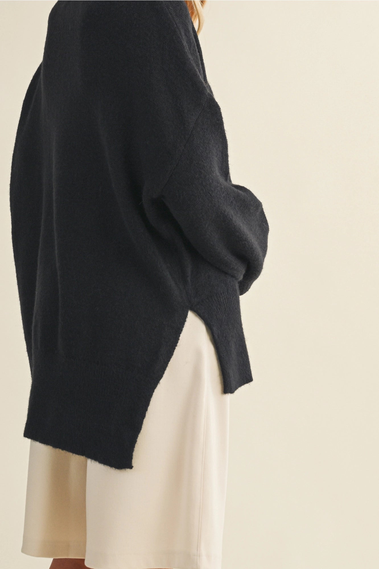 The Martin Mock Neck Sweater Top - Two Colors