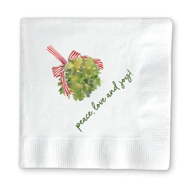 Mistletoe Holiday Cocktail Napkins