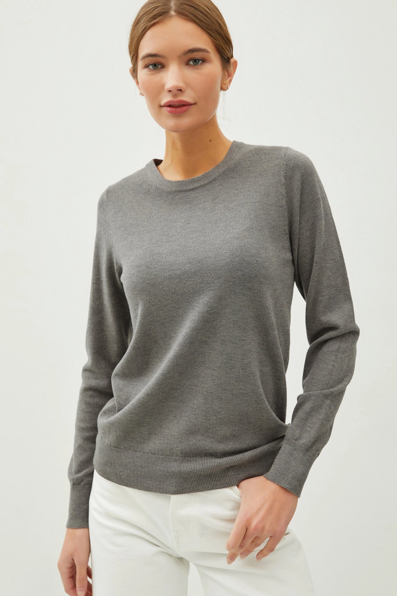 The Tyler Basic Crew Neck Soft Knit Sweater - Three Colors